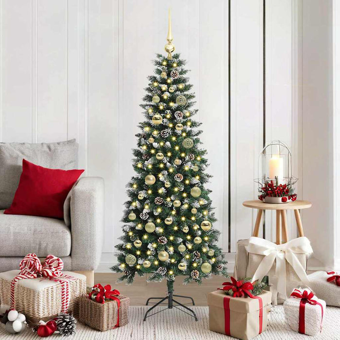 Brad de Crăciun artificial cu 150 LED Verde 66 x 66 x 150 cm - WALTI WALTI