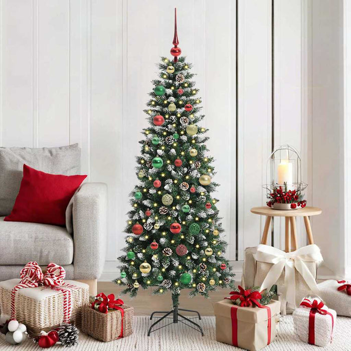 Brad de Crăciun artificial cu 150 LED Verde 66 x 66 x 150 cm - WALTI WALTI