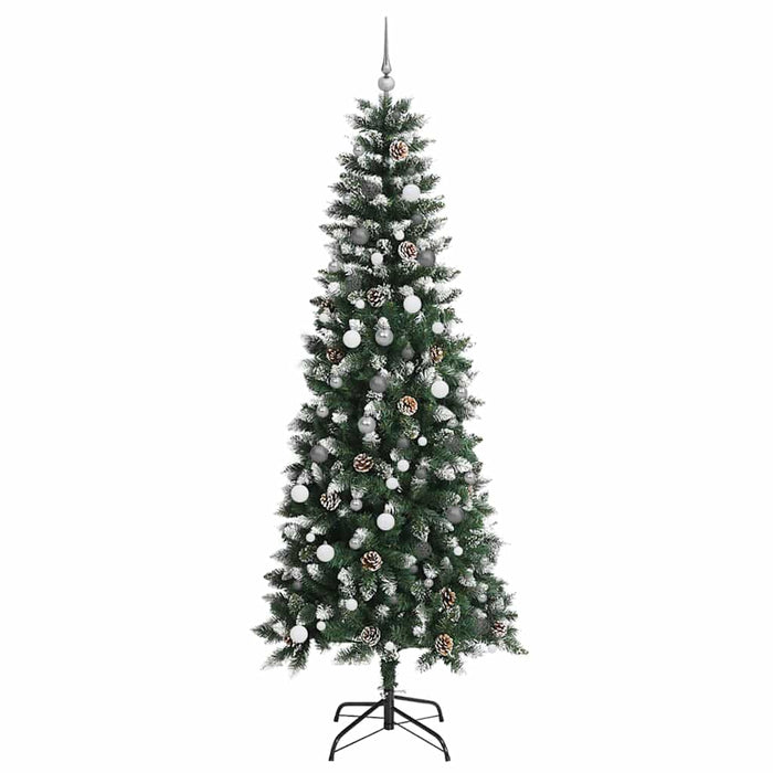 Brad de Crăciun artificial Verde 240 cm PVC și Plastic și Oțel - WALTI WALTI