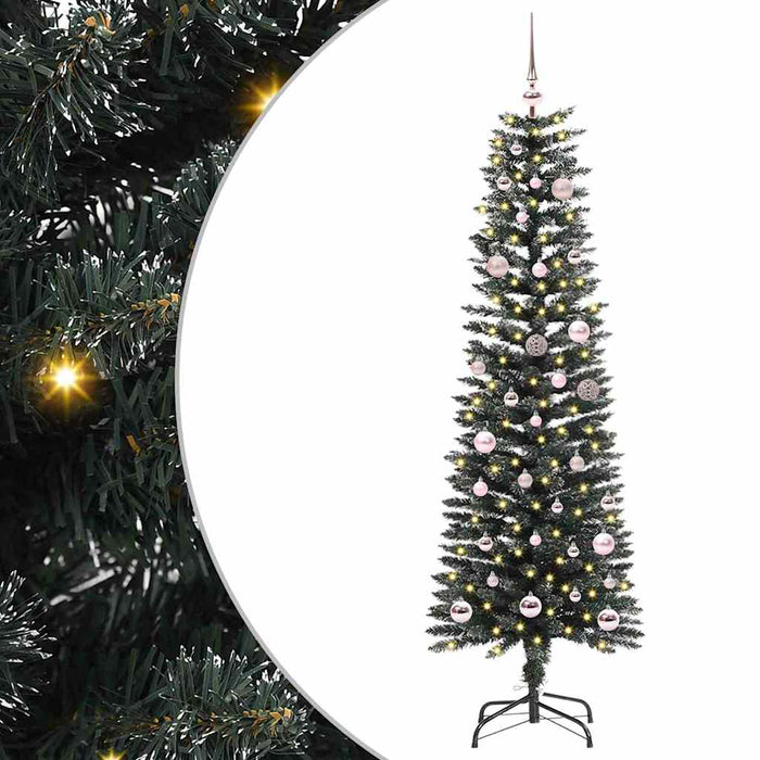 Brad de Crăciun artificial cu 150 LED Verde 43 x 43 x 150 cm - WALTI WALTI