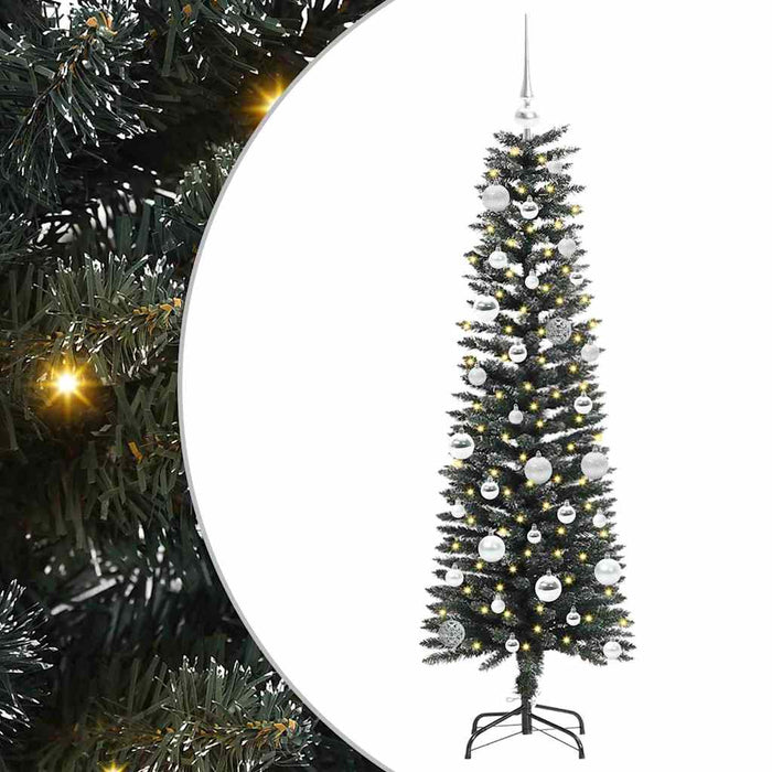 Brad de Crăciun artificial cu 150 LED Verde 43 x 43 x 150 cm - WALTI WALTI