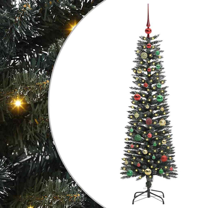 Brad de Crăciun artificial cu 150 LED Verde 43 x 43 x 150 cm - WALTI WALTI