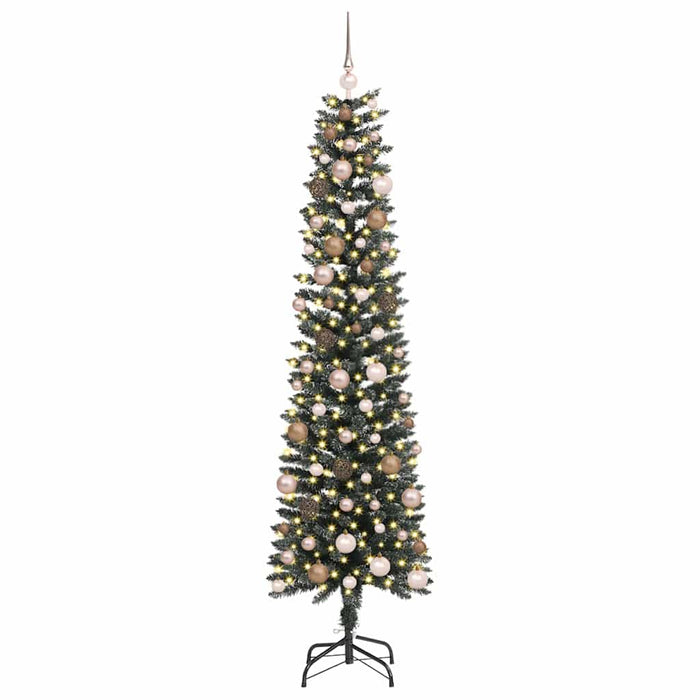 Brad de Crăciun artificial Verde 210 cm PVC și Plastic și Oțel - WALTI WALTI
