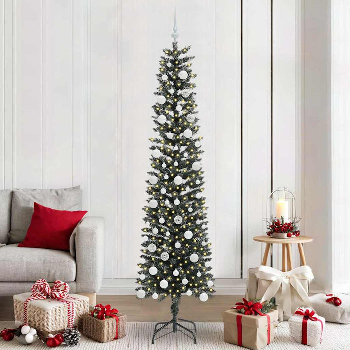 Brad de Crăciun artificial cu 300 LED Verde 58 x 58 x 210 cm - WALTI WALTI