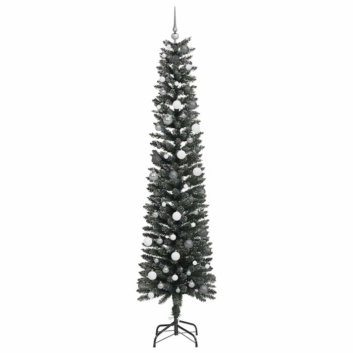 Brad de Crăciun artificial Verde 240 cm PVC și Plastic și Oțel - WALTI WALTI