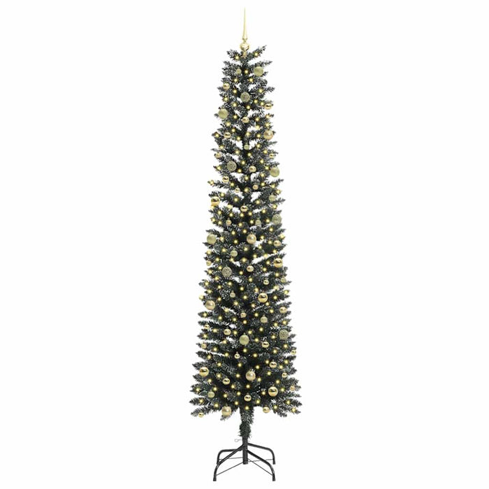 Brad de Crăciun artificial Verde 240 cm PVC și Plastic și Oțel - WALTI WALTI