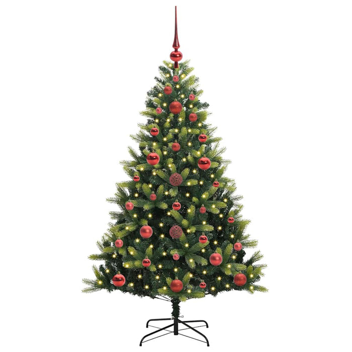 Pom de Crăciun Artificial cu Ramuri Hinge, 150 LED-uri 120 cm WALTI