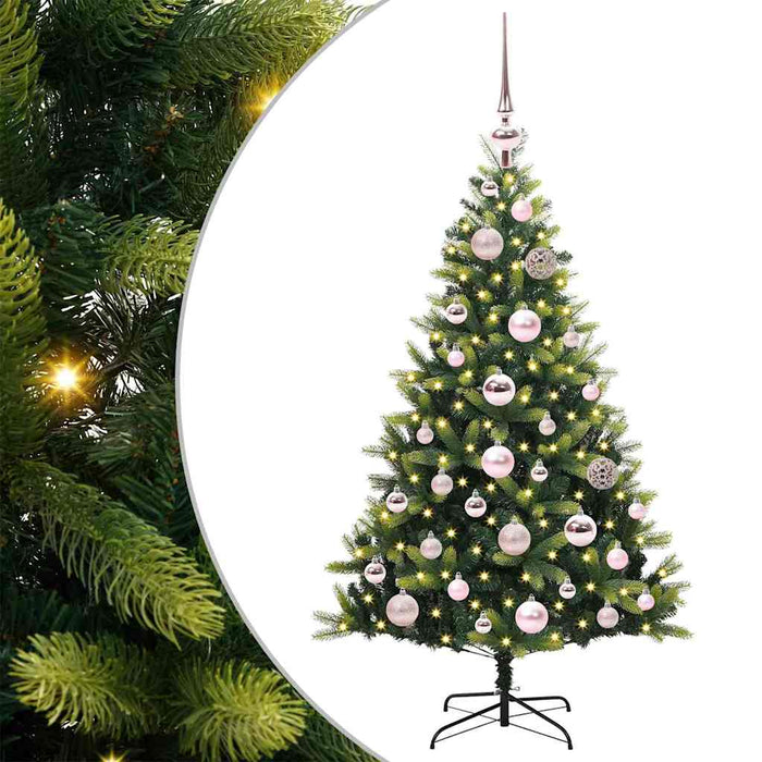 Pom de Crăciun Artificial cu Ramuri Hinge, 150 LED-uri 120 cm - WALTI WALTI