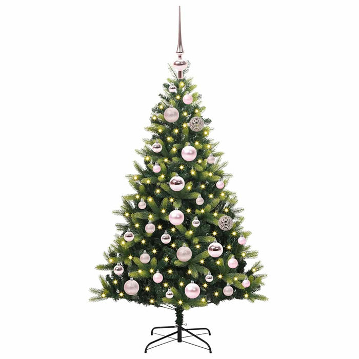 Pom de Crăciun Artificial cu Ramuri Hinge, 150 LED-uri 120 cm - WALTI WALTI