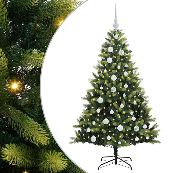 Pom de Crăciun Artificial cu Ramuri Hinge, 150 LED-uri 120 cm - WALTI WALTI