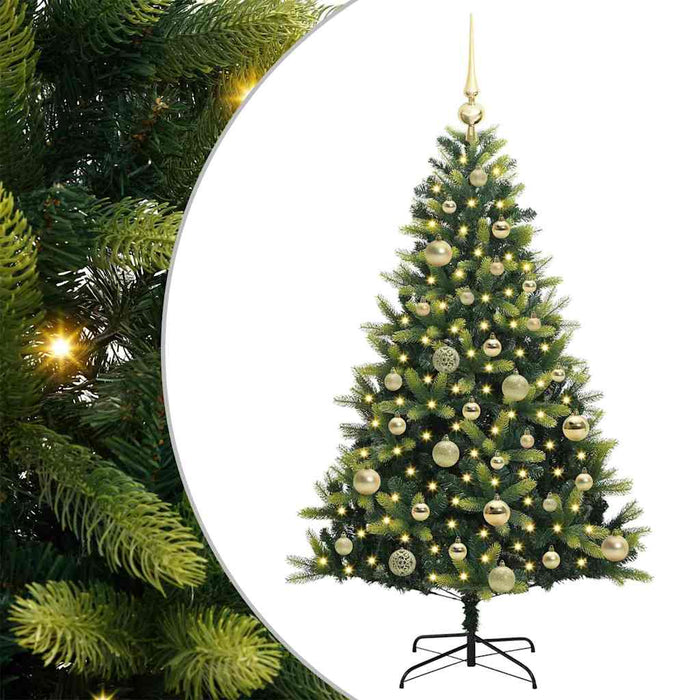 Pom de Crăciun Artificial cu Ramuri Hinge, 150 LED-uri 120 cm - WALTI WALTI