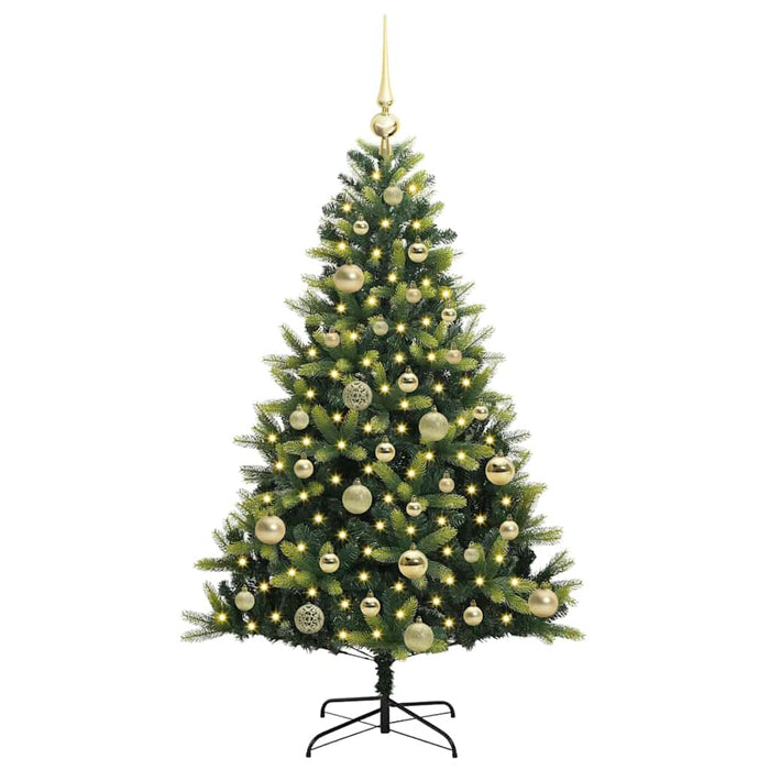 Pom de Crăciun Artificial cu Ramuri Hinge, 150 LED-uri 120 cm - WALTI WALTI