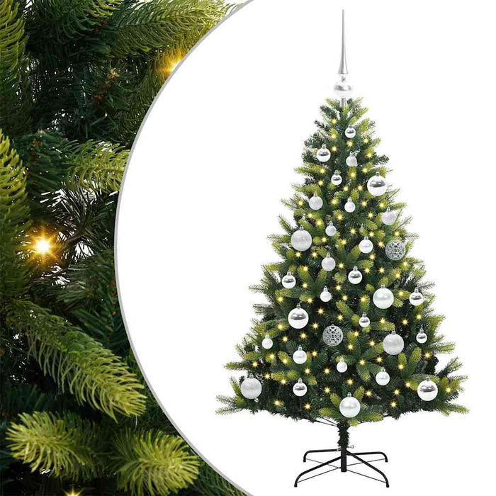 Pom de Crăciun Artificial cu Ramuri Hinge, 150 LED-uri 120 cm - WALTI WALTI