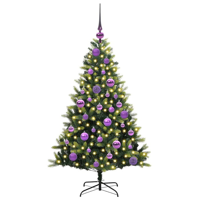 Pom de Crăciun Artificial cu Ramuri Hinge, 150 LED-uri 120 cm - WALTI WALTI