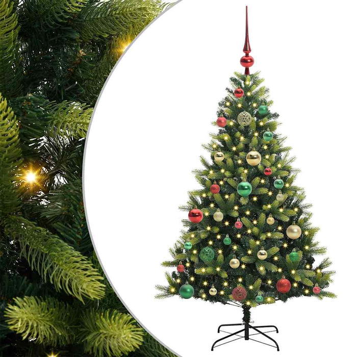 Pom de Crăciun Artificial cu Ramuri Hinge, 150 LED-uri 120 cm - WALTI WALTI