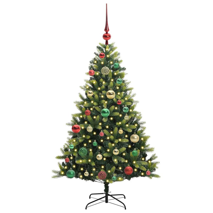 Pom de Crăciun Artificial cu Ramuri Hinge, 150 LED-uri 120 cm - WALTI WALTI