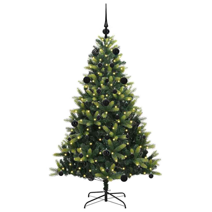 Pom de Crăciun Artificial cu Ramuri Hinge, 150 LED-uri 150 cm - WALTI WALTI
