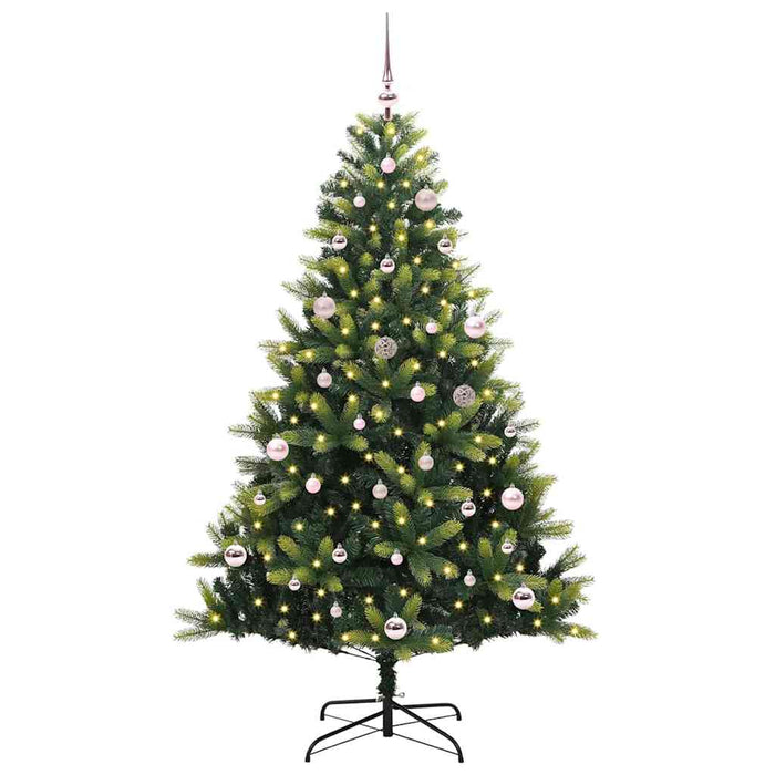 Pom de Crăciun Artificial cu Ramuri Hinge, 150 LED-uri 150 cm - WALTI WALTI