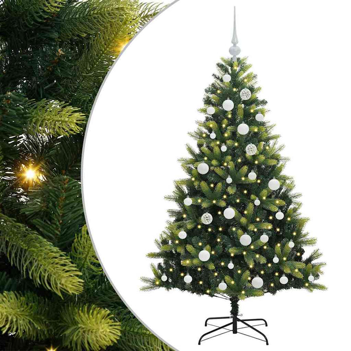 Pom de Crăciun Artificial cu Ramuri Hinge, 150 LED-uri 150 cm - WALTI WALTI