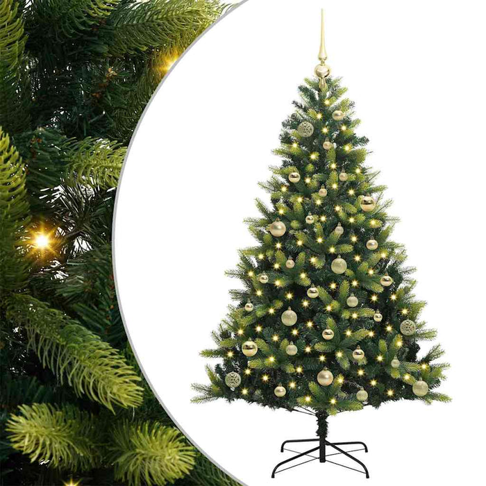Pom de Crăciun Artificial cu Ramuri Hinge, 150 LED-uri 150 cm - WALTI WALTI
