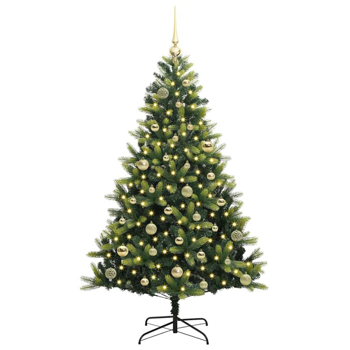 Pom de Crăciun Artificial cu Ramuri Hinge, 150 LED-uri 150 cm - WALTI WALTI