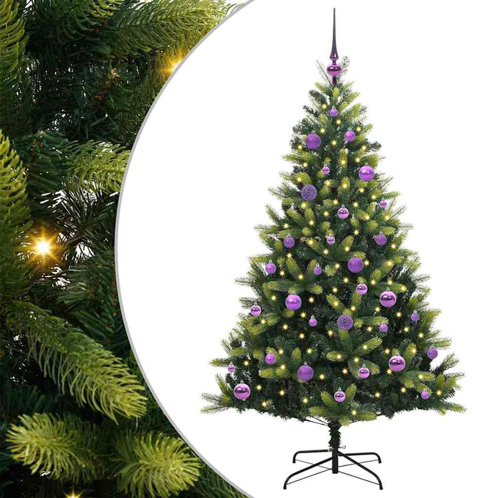 Pom de Crăciun Artificial cu Ramuri Hinge, 150 LED-uri 150 cm - WALTI WALTI