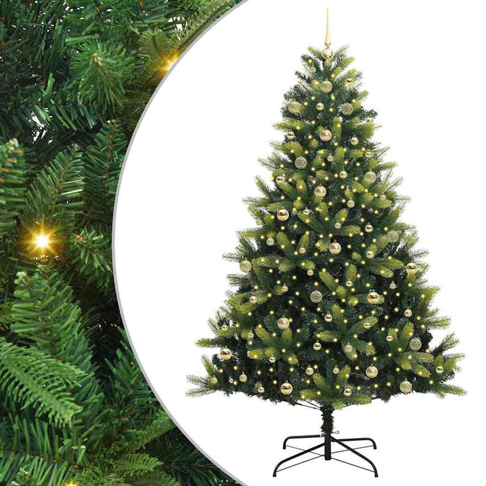 Brad de Crăciun artificial cu ramuri articulare 300 LEDs Verde - WALTI WALTI