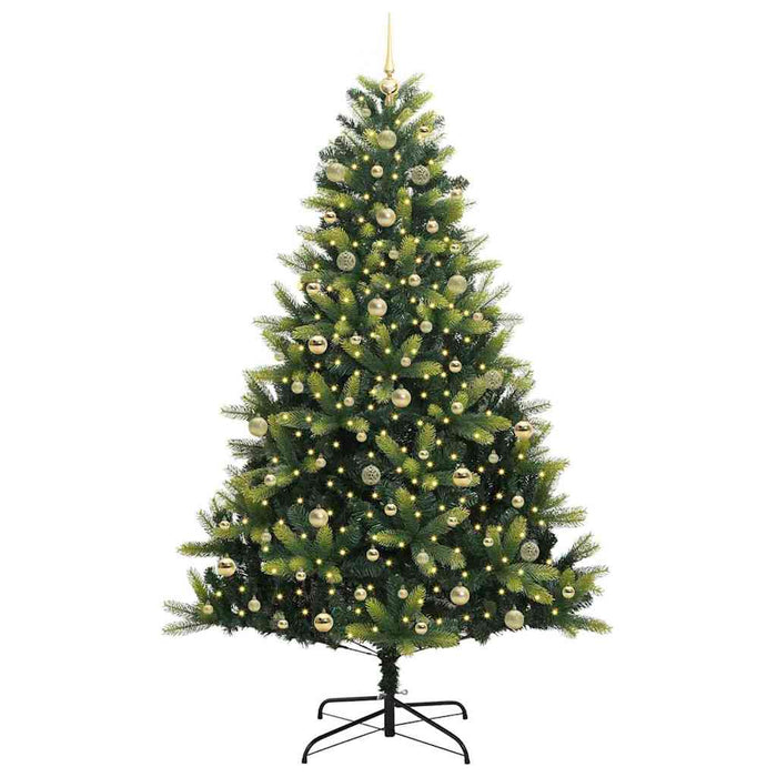 Brad de Crăciun artificial cu ramuri articulare 300 LEDs Verde - WALTI WALTI