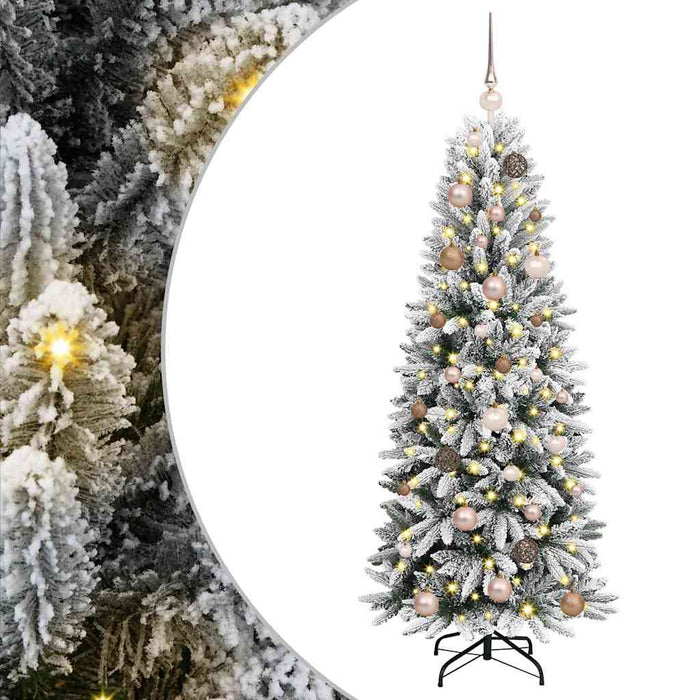 BraddeCrăciunartificial cu lumini cu bandă LED Alb 150cm PVC - WALTI WALTI