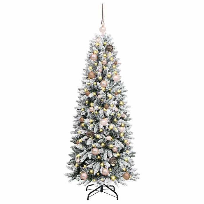 BraddeCrăciunartificial cu lumini cu bandă LED Alb 150cm PVC - WALTI WALTI