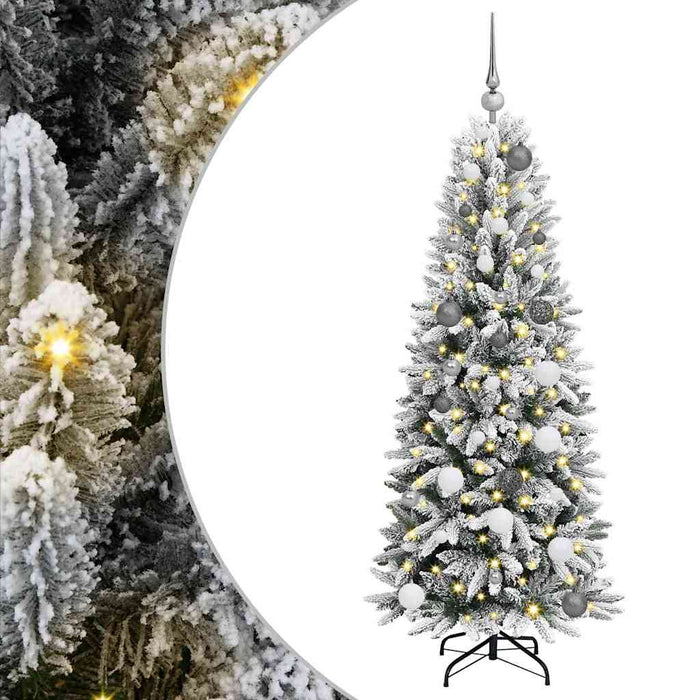 BraddeCrăciunartificial cu lumini cu bandă LED Alb 150cm PVC - WALTI WALTI