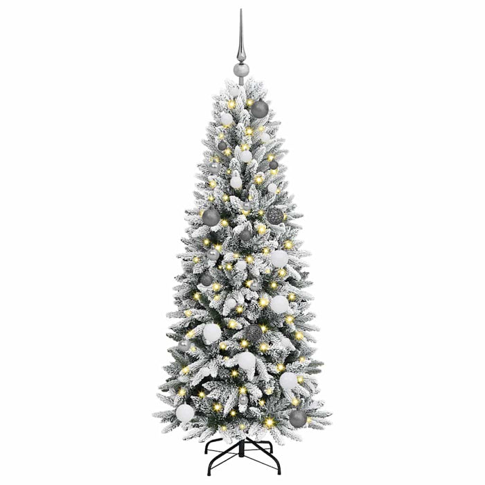 BraddeCrăciunartificial cu lumini cu bandă LED Alb 150cm PVC - WALTI WALTI