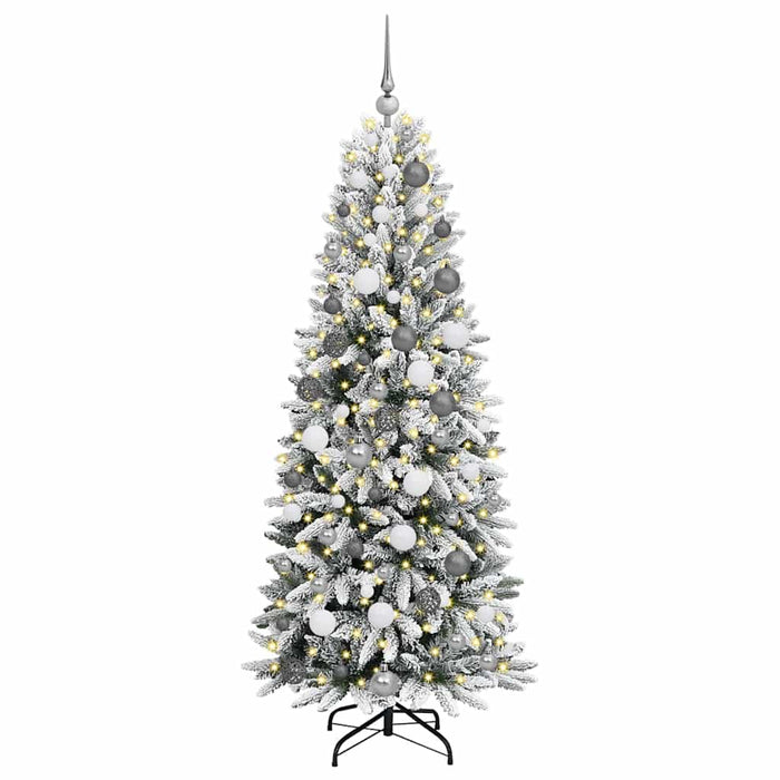 Brad de Crăciun artificial cu 300 LED cu suport Alb 180 cm - WALTI WALTI