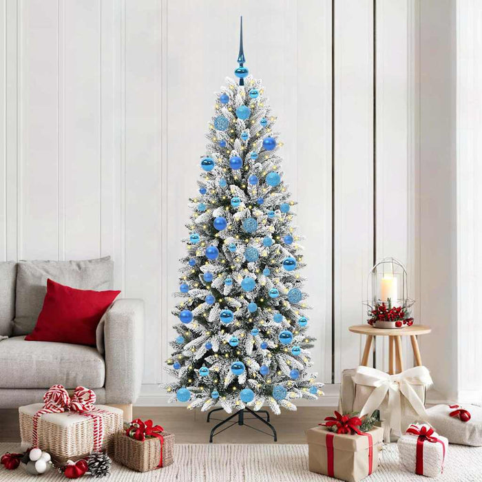 Brad de Crăciun artificial cu 300 LED Alb 73 x 73 x 180 cm - WALTI WALTI