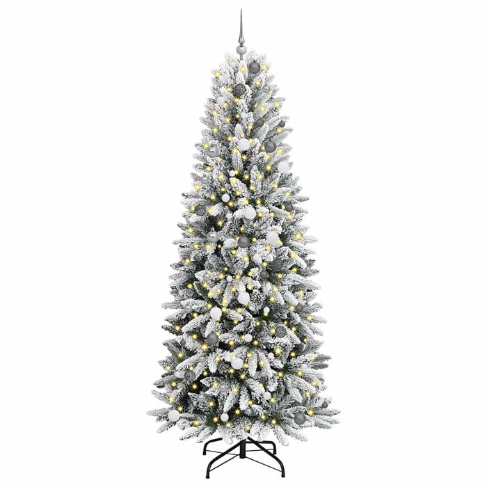 Brad de Crăciun artificial cu 300 LED cu suport Alb 240 cm - WALTI WALTI