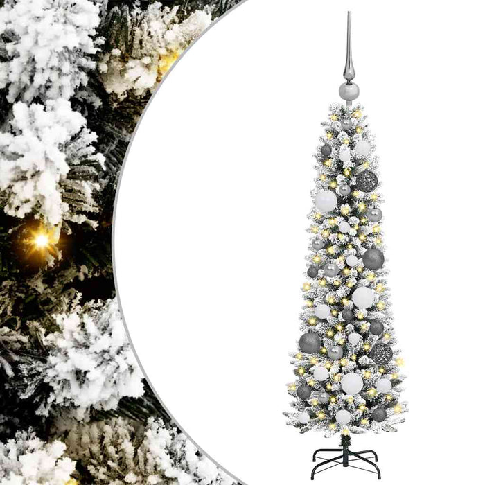 BraddeCrăciunartificial cu lumini cu bandă LED Alb 120cm PVC - WALTI WALTI