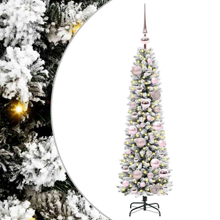 Brad de Crăciun artificial cu 150 LED Verde și alb 120 cm - WALTI WALTI