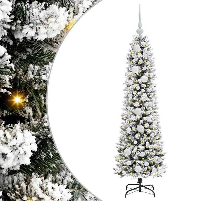 Brad de Crăciun artificial cu 150 LED Verde și alb 120 cm - WALTI WALTI