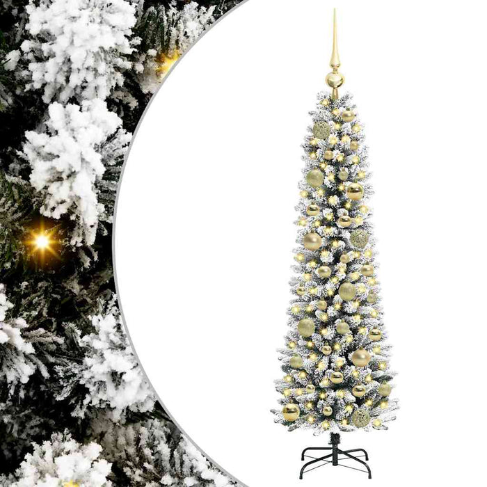 Brad de Crăciun artificial cu 150 LED Verde și alb 120 cm - WALTI WALTI