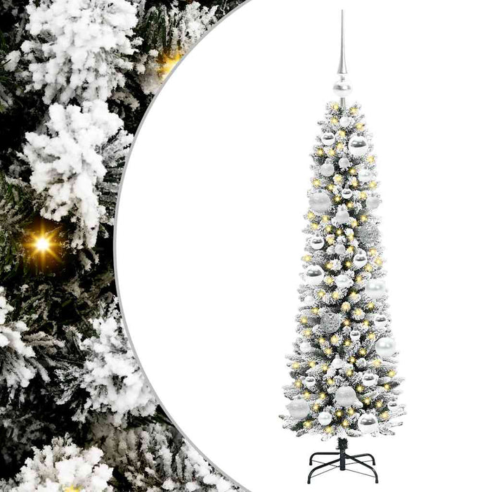 Brad de Crăciun artificial cu 150 LED Verde și alb 120 cm - WALTI WALTI
