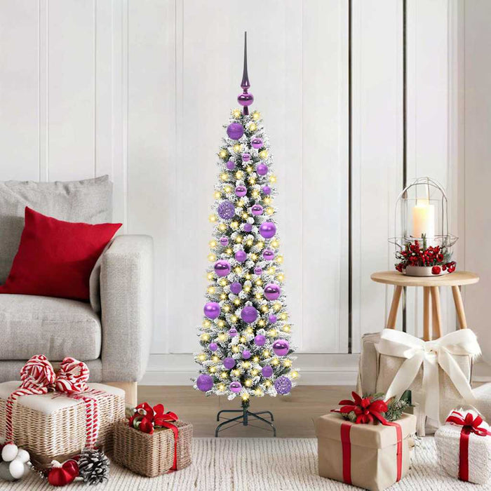 Brad de Crăciun artificial cu 150 LED Verde și alb 120 cm - WALTI WALTI