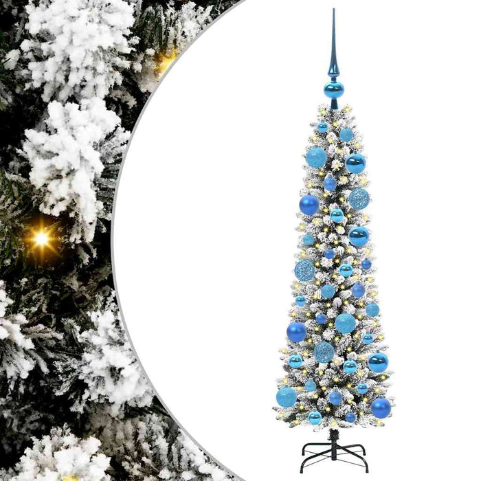 Brad de Crăciun artificial cu 150 LED Verde și alb 120 cm - WALTI WALTI