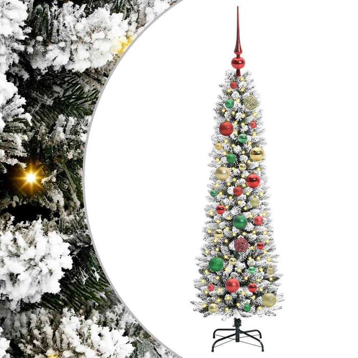 Brad de Crăciun artificial cu 150 LED Verde și alb 120 cm - WALTI WALTI