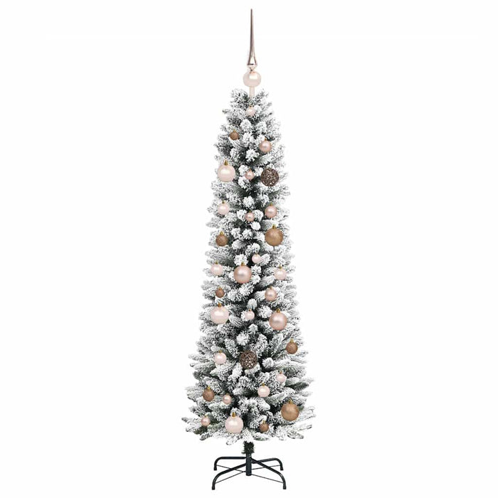 Brad de Crăciun artificial Alb 150 cm PVC și metal și plastic - WALTI WALTI