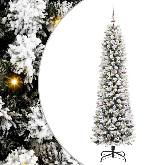 Brad de Crăciun artificial cu 150 LED Verde și alb 150 cm - WALTI WALTI