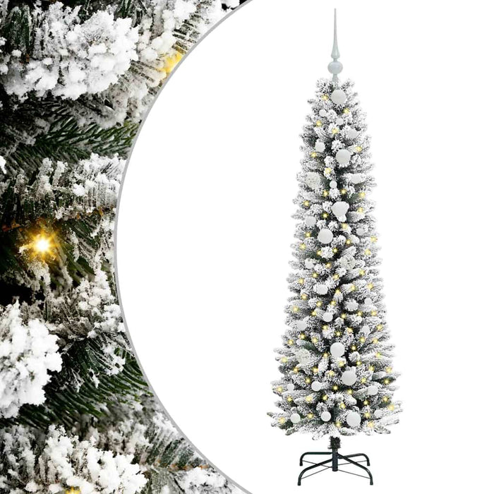 Brad de Crăciun artificial cu 150 LED Verde și alb 150 cm - WALTI WALTI