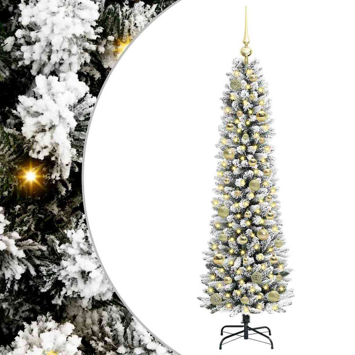 Brad de Crăciun artificial cu 150 LED Verde și alb 150 cm - WALTI WALTI