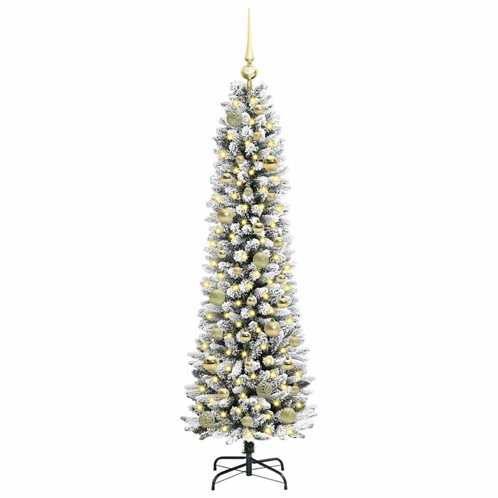 Brad de Crăciun artificial cu 150 LED Verde și alb 150 cm - WALTI WALTI