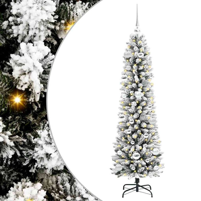 Brad de Crăciun artificial cu 150 LED Verde și alb 150 cm - WALTI WALTI