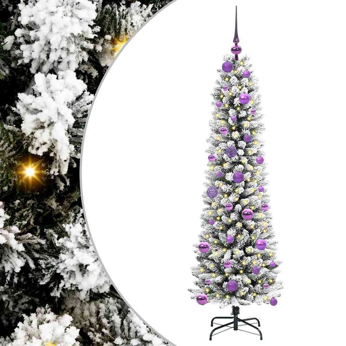 Brad de Crăciun artificial cu 150 LED Verde și alb 150 cm - WALTI WALTI